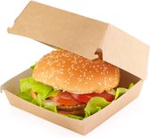 Kraft burger box XL - 150 stuks