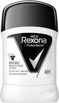 Rexona Men Invisible on Black & White Clothes Deodorant Stick - 48H Anti Transpirant Deostick -  Deo Stick - Deodorant voor Mannen