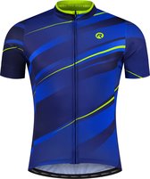 Rogelli Buzz Fietsshirt - Korte Mouwen - Heren - Blauw, Fluor - Maat XL