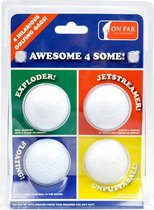 Best4u Awesome 4 Some Four Joke Golfballen, 4 stuks