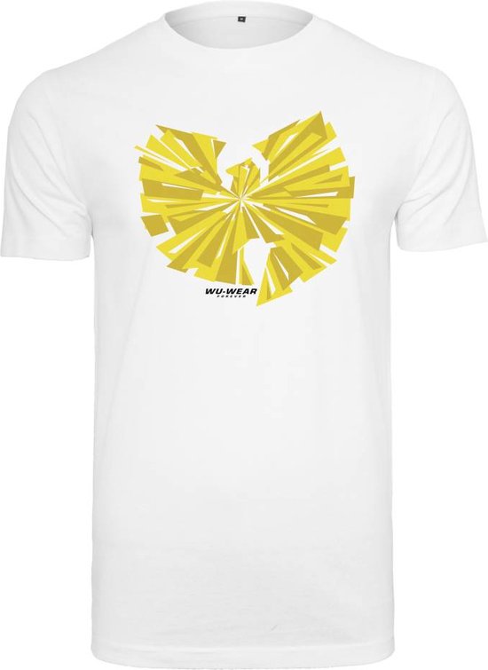 Urban Classics - Wu Wear Split Logo Heren T-shirt - S - Wit