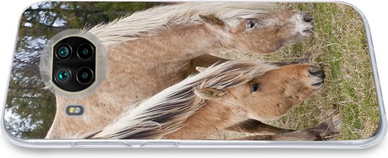 Xiaomi Mi 10T Lite 5G - Deux chevaux du fjord broutant dans un champ d'herbe - Coque en Siliconen pour téléphone