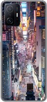 Geschikt voor Xiaomi 11T Pro hoesje - Bovenaanzicht van Times Square in New York - Siliconen Telefoonhoesje