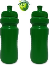 2x 700ml Waterfles groen - Drinkflessen volwassenen/kinderen