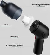 FLY-8000Pa Draadloze Auto Stofzuiger-Voor Thuis & Auto Gebruik-Mini kruimeldief-Groen