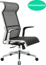 Chaise de bureau ergonomique Starrydays® avec roulettes - Chaise de conférence - Chaise de bureau et chaise de Gaming avec accoudoir - Zwart