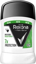 Rexona Men Invisible Fresh Power Deodorant Stick - 48H Anti Transpirant Deostick -  Deo Stick - Deodorant voor Mannen