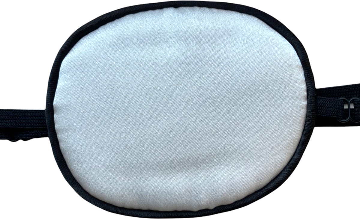 Eyezoo® - XL Zijde Ooglapje Medisch Gebruik – Wit Zijde – Eyepatch - Afdekking Oog – voor Lui Oog of na Operatie - Ogen Laseren
