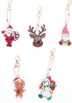 Diamond painting Sleutelhangers - Kerstmis
