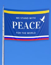 Vlag Oekraine Rusland 150x100 | "We stand with PEACE" | Ukraine - Russia | Peace for the world | Vrede