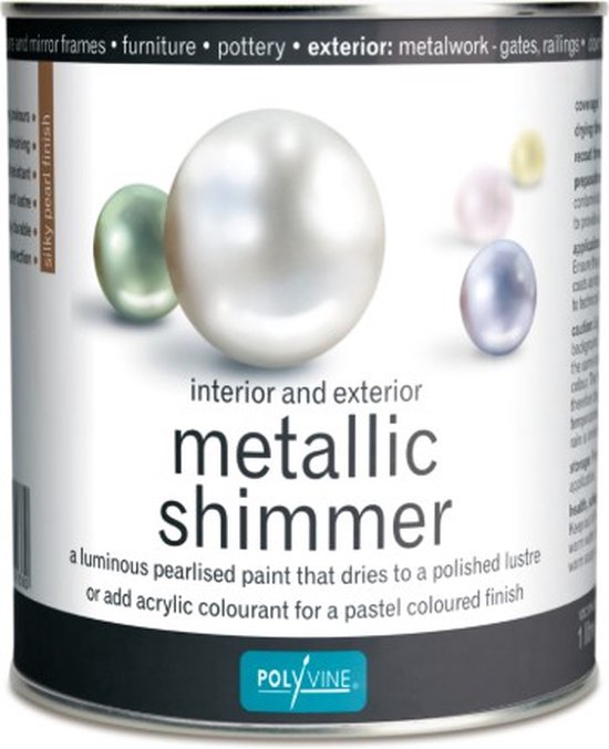 Polyvine metallic verf shimmer parelmoer 500ml | bol.com