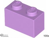 Lego Bouwsteen 1 x 2, 3004 Medium lavendel 100 stuks