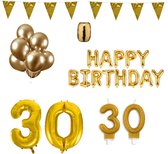 30 jaar Verjaardag Versiering Pakket Goud