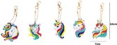 Diamond painting Sleutelhangers - Unicorns