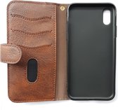 Furlo - Iphone XS MAX Wallet case - hoesje met portomonnee - wallet book scratch resistant - Bruin