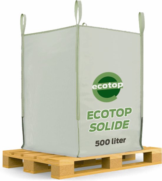 Foto: Ecotop solide in big bag 500l meststof op basis van koemest met natuurlijke toevoeging van wormenmest lavameel en micro organismen 