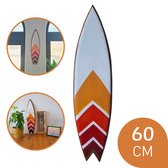 Tidez Surfplank Decoratie - Houten Surfplank - Surfboard Decoratie - Orange Oriole 60cm
