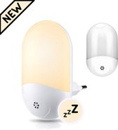 Led Nachtlampje Kinderen met afstandsbediening - Lampje - Nachtlampjes Volwassenen - Kinder Nachtlampje - Nachtlampje Baby- Dag/Nacht Sensor - Warmlicht - Led - Stopcontact