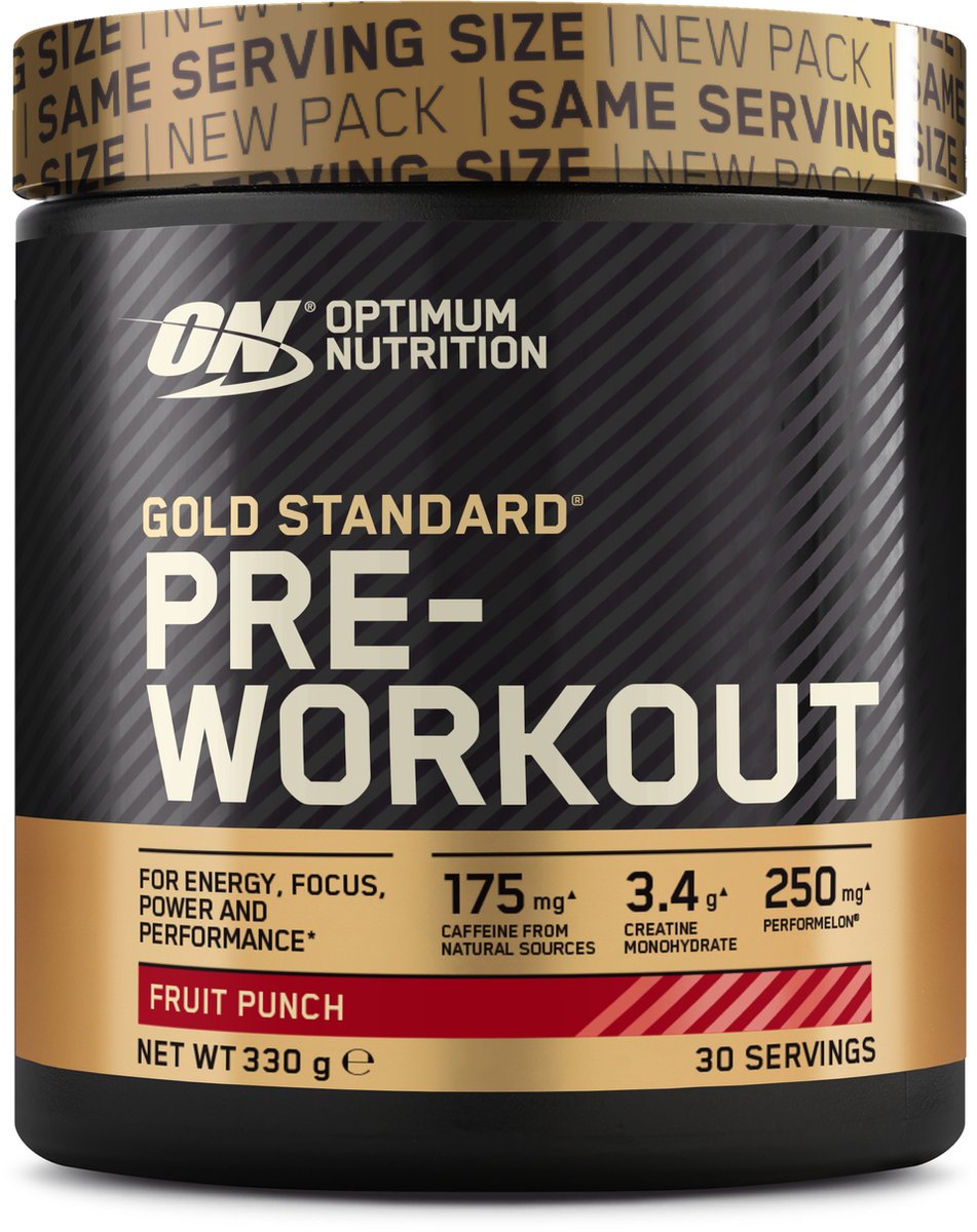 Goedkoopste Optimum Nutrition Gold Standard Pre Workout - Fruit Punch - Pre-Workout - 330 gram (30 doseringen