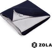 Zola Verzwaringsdeken Katoen 11 kg 200 x 220 cm - Bundel met Hoes - Verzwaarde deken Incl. Grijs & Blauw Biologisch Katoenen Overtrek