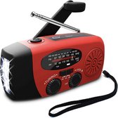 Noodradio - Zonnenergie - Hand - Radio - Zaklamp - power Bank -  Usb Charger