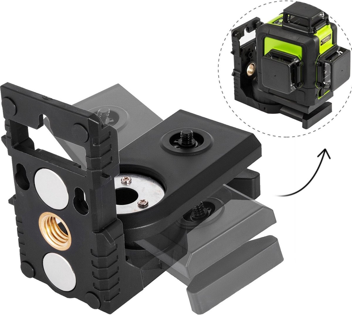 CIGMAN Kreuzlinienlaser Grün 3 x 360 Grad Laser Wasserwaage