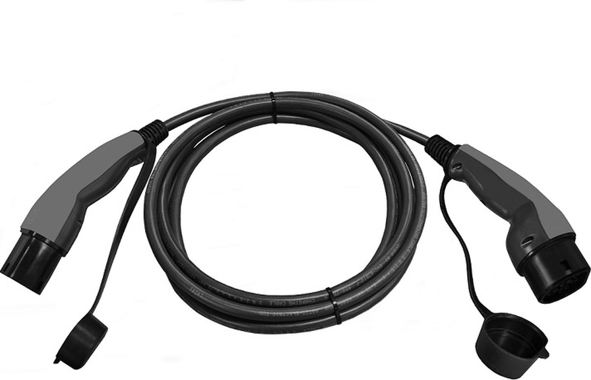 Ratio Basic Line Laadkabel auto | Type 2 - Type 2 | 7,4 kW | fase 1 - 32A | 6 meter | Zwart