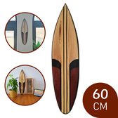 Tidez Surfplank Decoratie - Houten Surfplank - Surfboard Decoratie - Red Rail 60cm