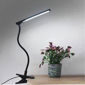 Lopoleis Bureaulamp LED- Tafellamp - Verstelbaar - Dimbaar - USB oplaadpoort - Wit en Warm Licht - 3 kleuren - 10 Helderheidsstanden - Zwart