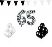 65 jaar Verjaardag Versiering Pakket Zebra