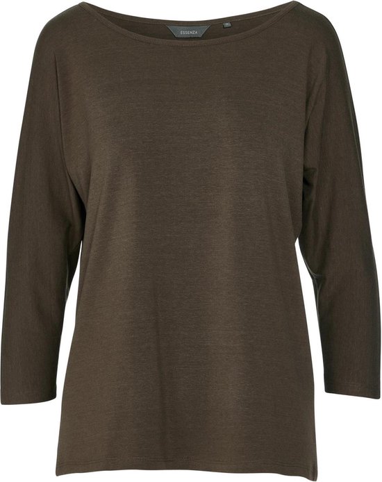 ESSENZA Donna Uni Top 3/4 Mouw Darkest brown - S