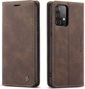 Samsung Galaxy A52 5G/4G - CaseMe hoesje met pasjeshouder - Bookcase - DONKERBRUIN