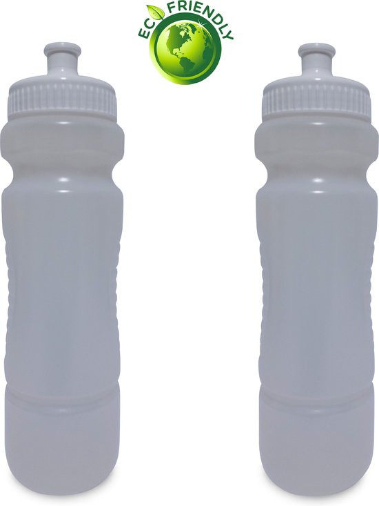 Transparant drinkbus met Grip 850ml x2 - Waterfles/Bidon/drinkfles
