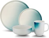 Brilliant - Luster Groen Servies Set - 16 Delig Servies voor 4 Personen