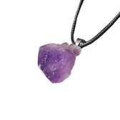 Amethist Edelsteen Hanger Met Ketting – Amethyst Steen – Natuursteen – 25 mm – Edelstenen Sieraden