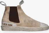 Yellow cab | Vulcan men 2-c off white light dirty brush black suede chelsea sneaker - off white | Maat: 43