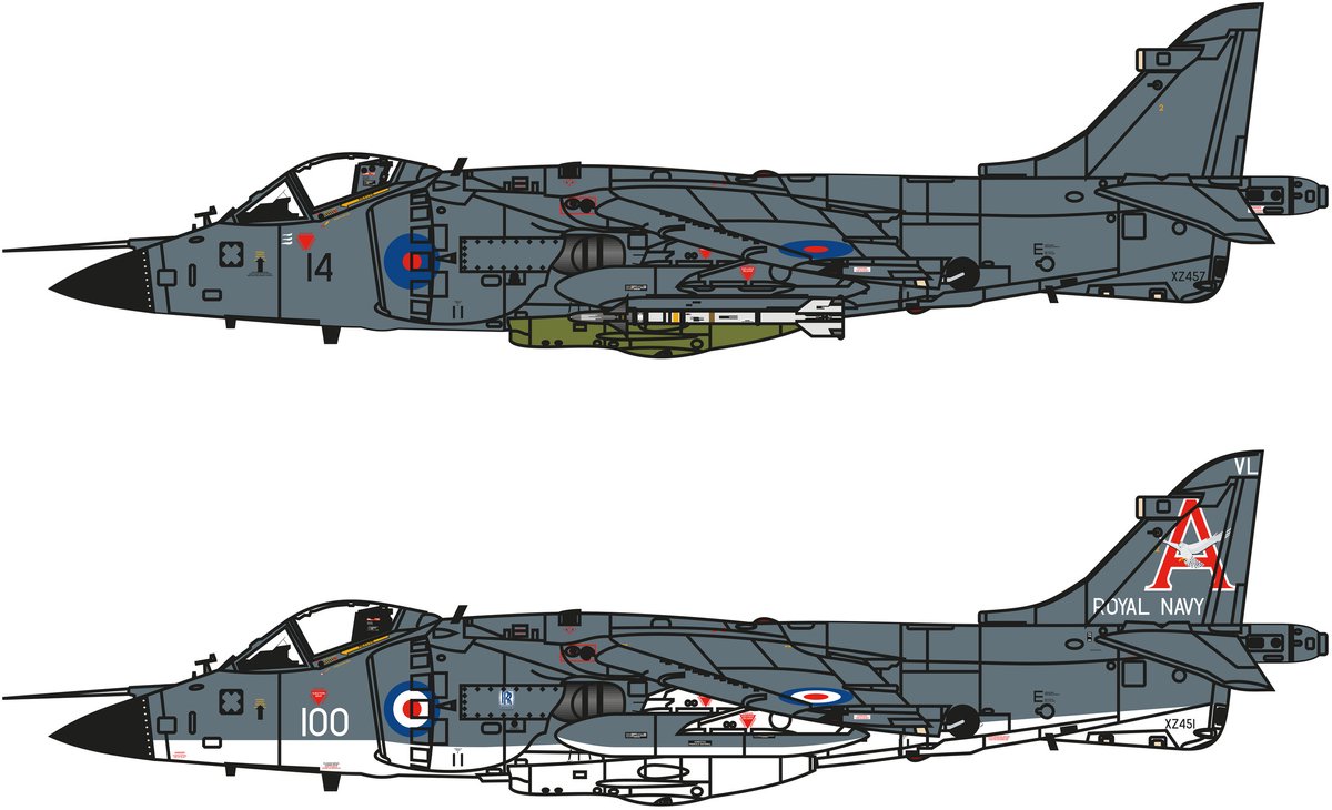 Airfix Modelbouwpakket Militaire voertuigen - 04051A BAe Sea Harrier FRS.1 Plane Plastic - 1:72 - Modelbouw