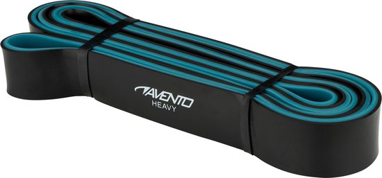 Latex Powerband Avento Fitness - Heavy - Zwart/ Blauw