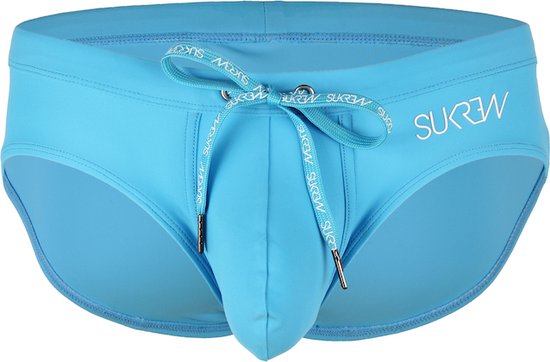 Sukrew U-Style Jockstrap Scuba Blauw - Maat M - Sexy Heren Ondergoed - Jockstrap met