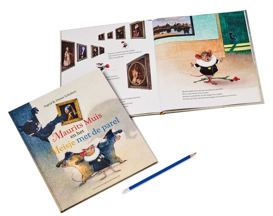 Kunstprentenboeken - Maurits Muis en het Meisje met de parel