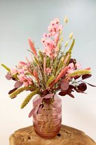 Droogbloemen boeket "Pink Bougainvillea" INCLUSIEF vaas | 50 cm | Hét onvergetelijke Moedersdag cadeauKleurrijk