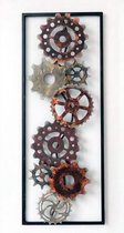 AL - Wanddecoratie - Tandwielen - 28 x 73 cm