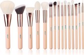 Beili Professionele make up kwasten set - 15 delig - Met foundation kwast - Met poeder kwast - Met oogschaduw kwast