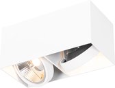 QAZQA box - Design Plafondspot | Spotje | Opbouwspot - 2 lichts - L 260 mm - Wit -  Woonkamer | Slaapkamer | Keuken