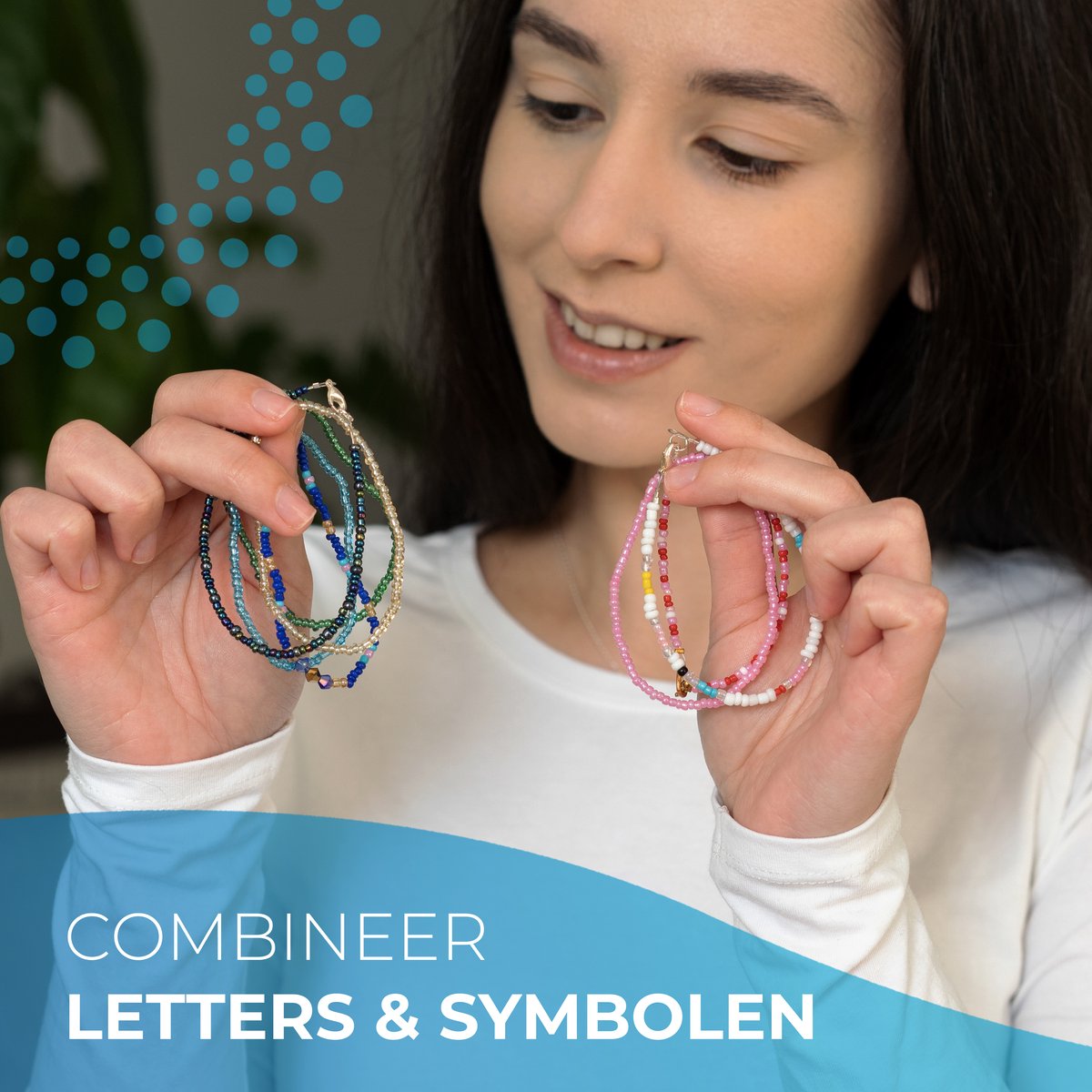 BeautyBeads Knutsel Sieradenpakket met +19000 Glaskralen en Letterkralen – Uitgebreide Kralenset met Letters voor Gepersonaliseerde Armbanden en Kettingen – 2mm Kralen - BB105 — afbeelding 4