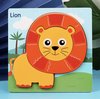 Afbeelding van het spelletje Babycure kids Puzzel | Leeuw | 4 stukjes | Kinder puzzeltje