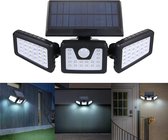 Tomshine Zonne-verlichting buiten, 70 LED Draadloze LED Solar Motion Sensor Lights Outdoor 3 Verstelbare Hoofden, 360° Groothoekverlichting, IP65 Waterdicht, Beveiliging LED Flood