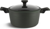 Edënbërg Green Line - Luxe Aluminium Kookpan met Deksel - Ø 24 cm