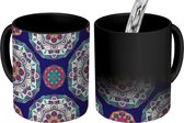 Magische Mok - Foto op Warmte Mokken - Koffiemok - Bohemian - Mandala - Patronen - Magic Mok - Beker - 350 ML - Theemok