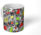 Mok - Koffiemok - Patroon - Jungle - Granaatappel - Banaan - Mokken - 350 ML - Beker - Koffiemokken - Theemok